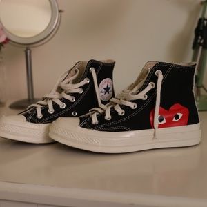 [SOLD] CDG Converse Black high tops